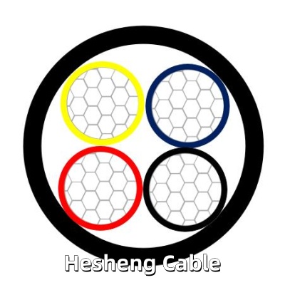 1kv low voltage Four Core Aluminum XLPE Cable-Hesheng Cable.jpg