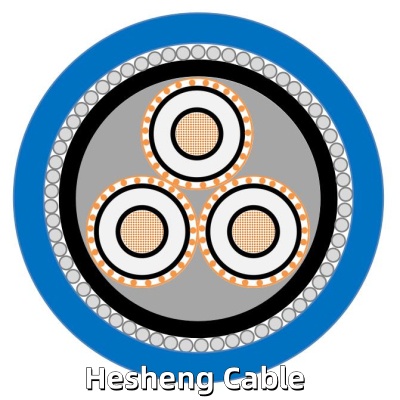 BS6622 3.6KV 3C Copper XLPE Shielded SWA  Cable.jpg