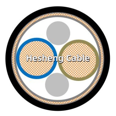 Round conductor copper conductor xlpe copper shielded RVVP cable for ZTE.jpg